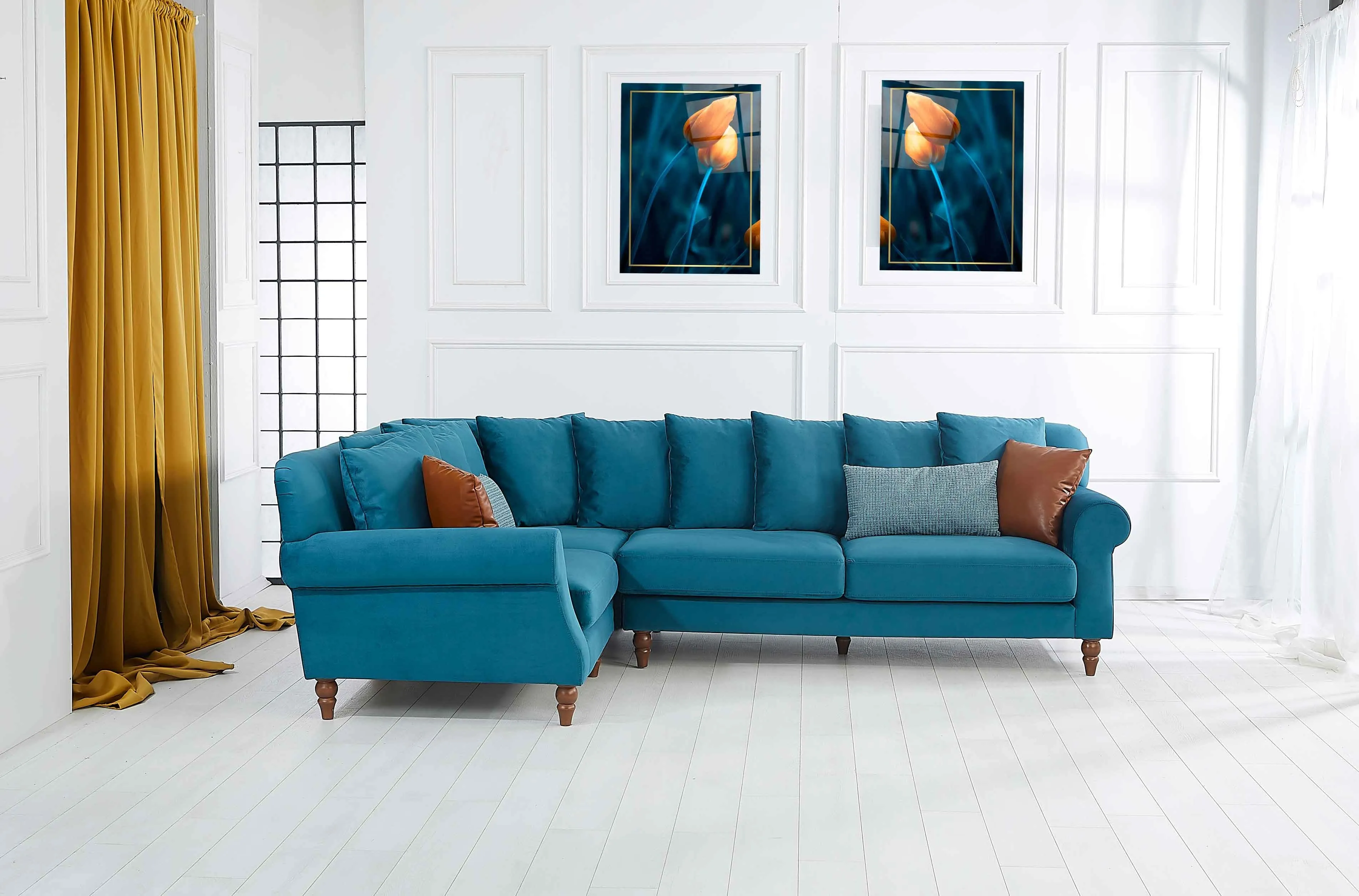 Rubeza Paula 1 Seater/Corner/2 Seater - Ocean Green