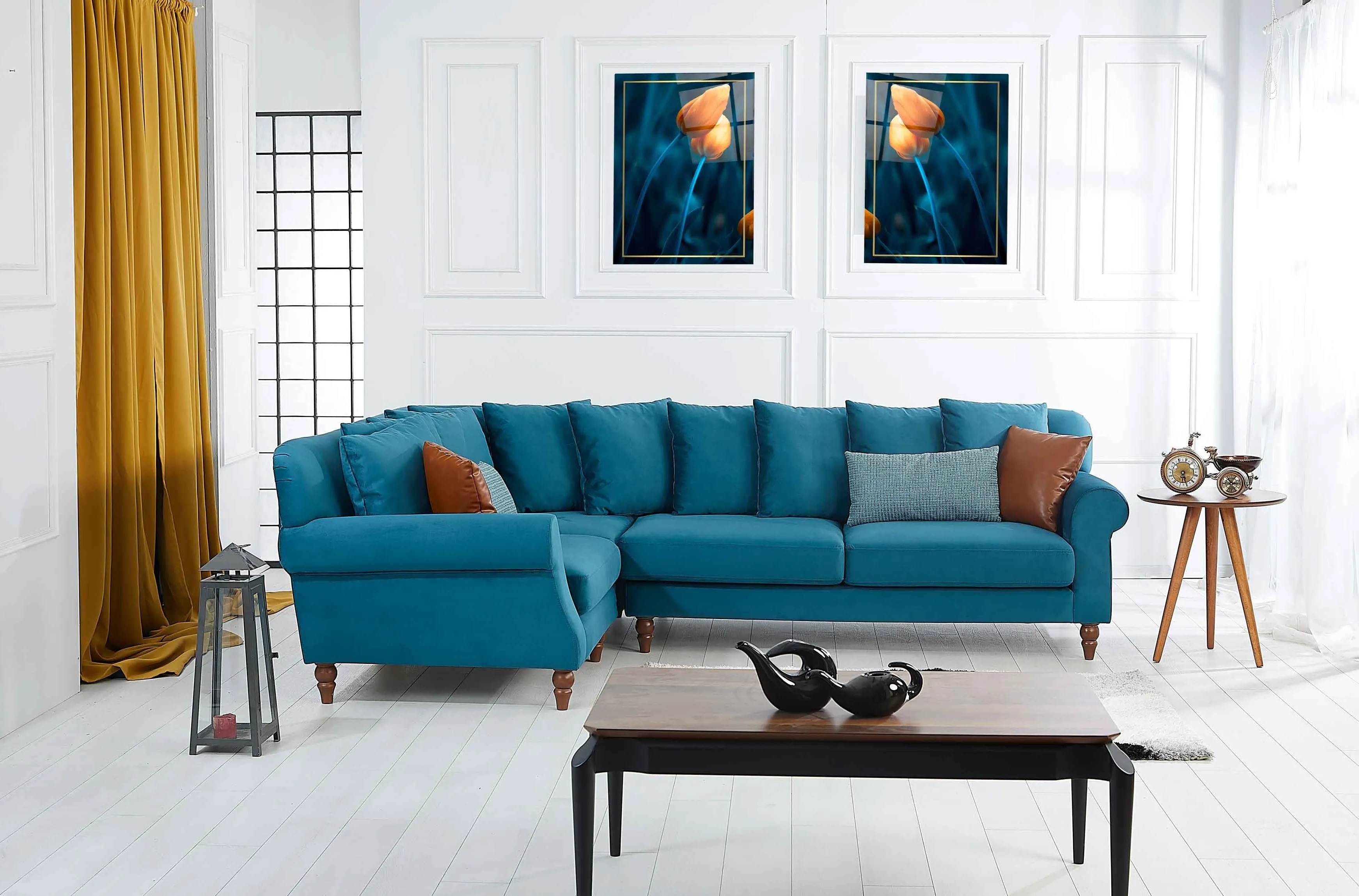Rubeza Paula 1 Seater/Corner/2 Seater - Ocean Green