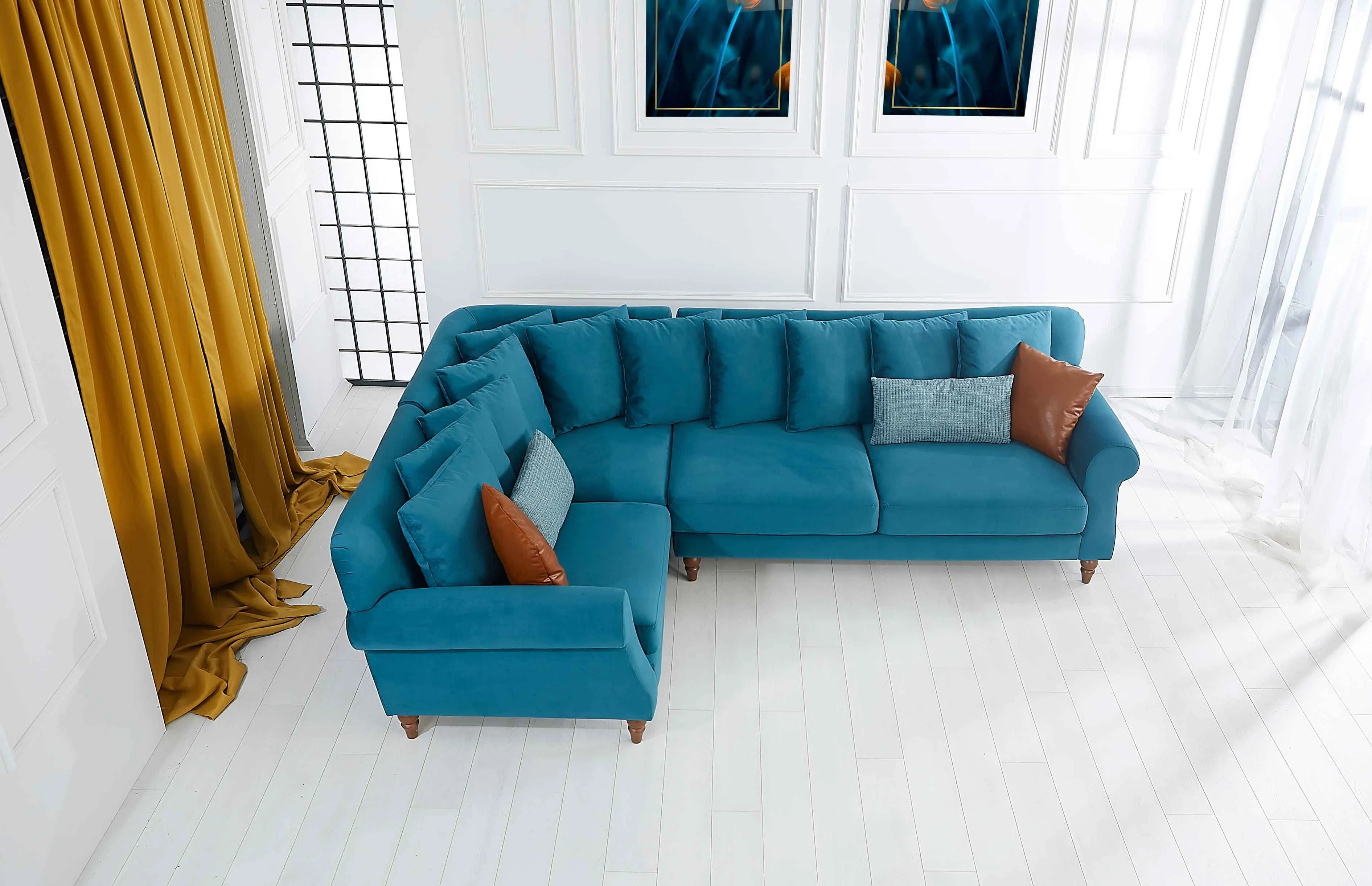 Rubeza Paula 1 Seater/Corner/2 Seater - Ocean Green