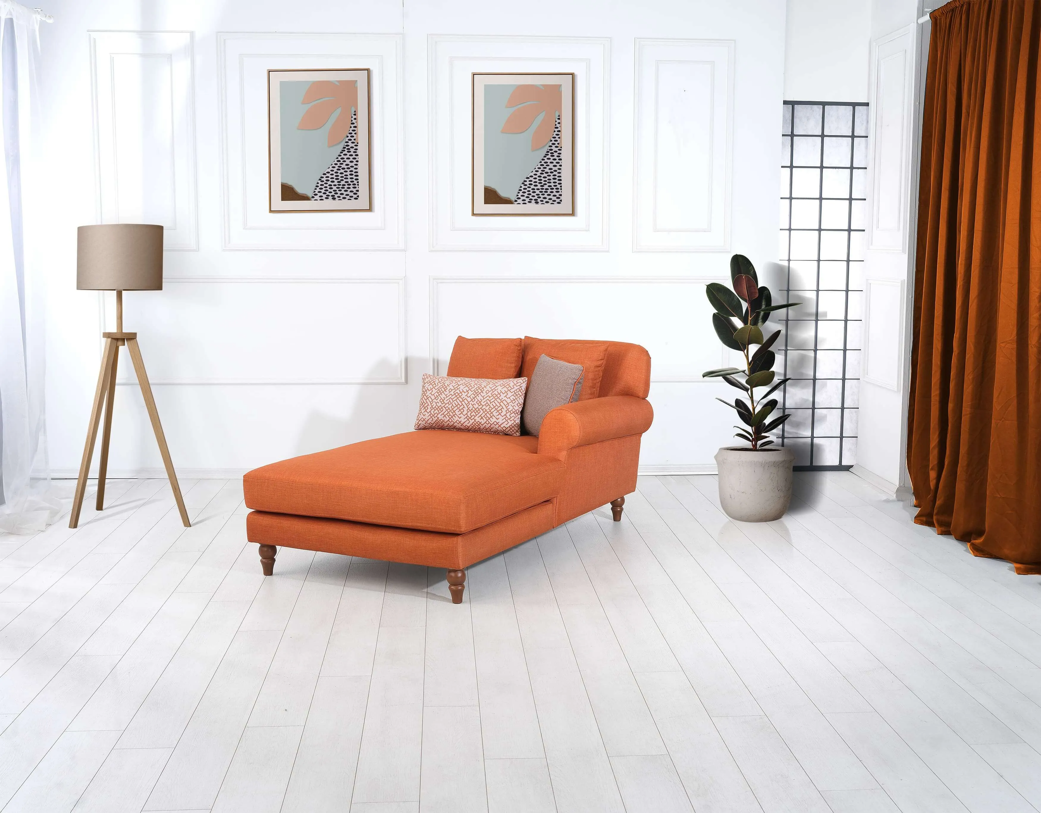 Rubeza Paula Chaise/2 Seater - Goldfish Orange