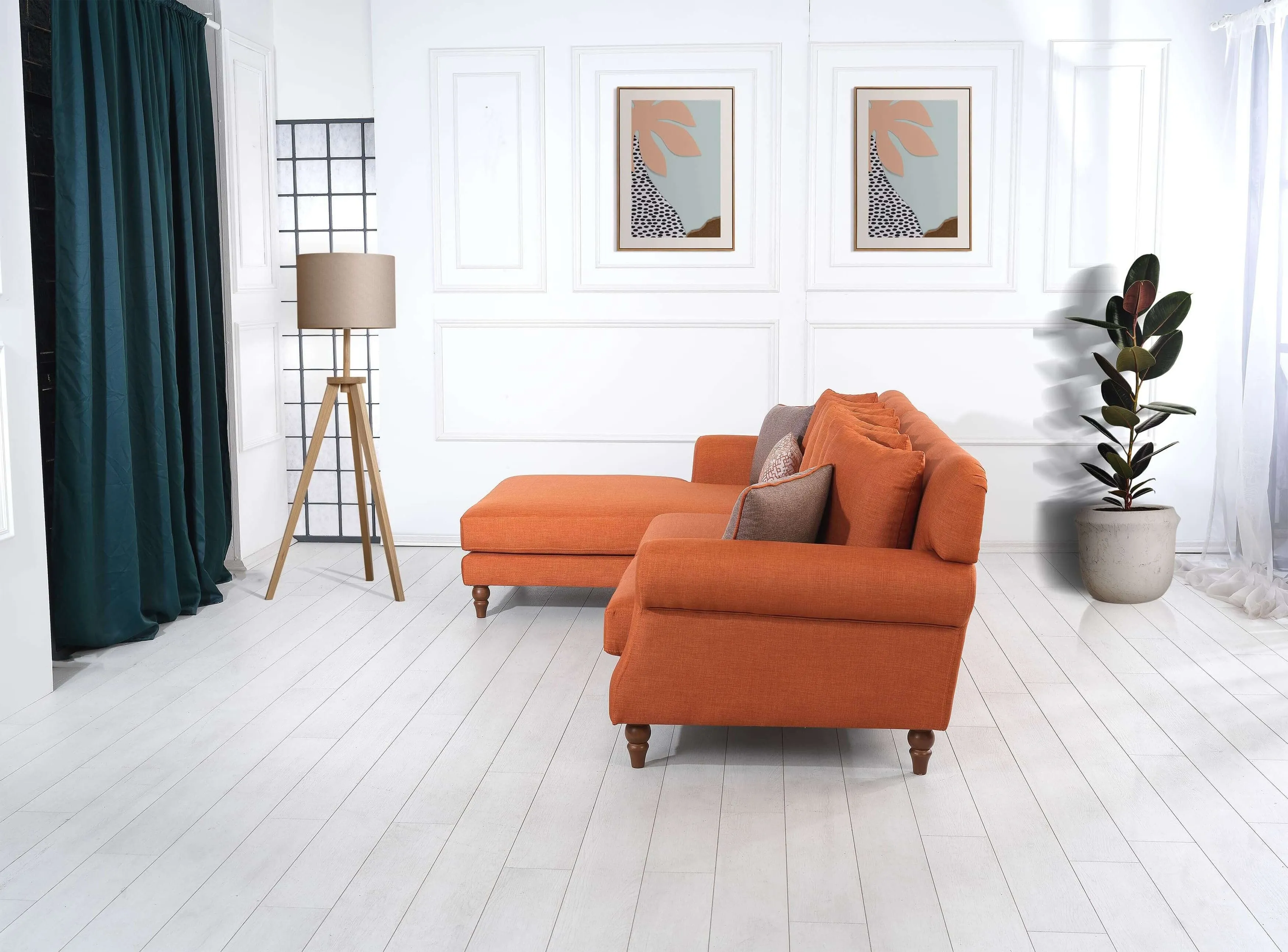 Rubeza Paula Chaise/2 Seater - Goldfish Orange