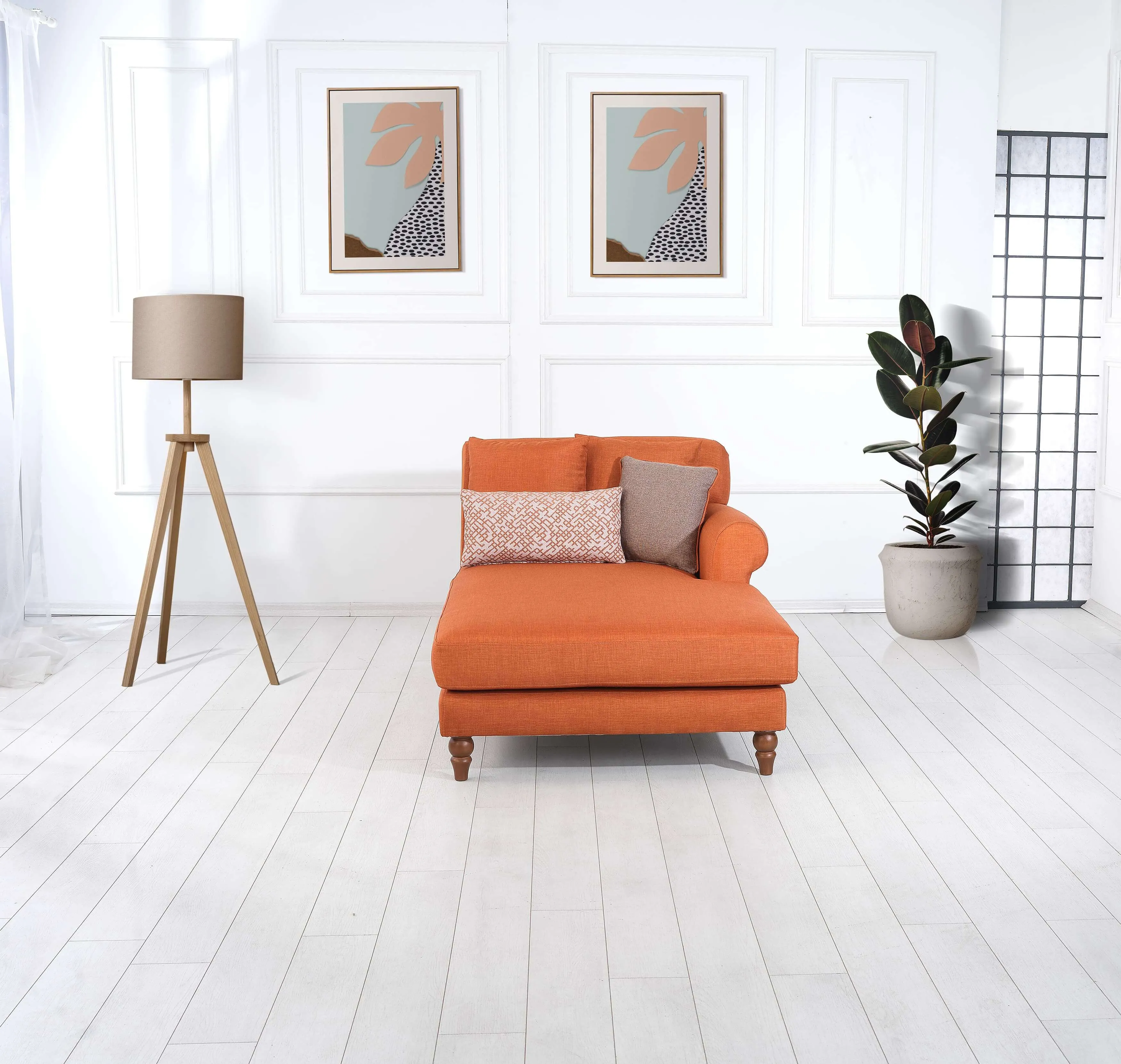 Rubeza Paula Chaise/2 Seater - Goldfish Orange
