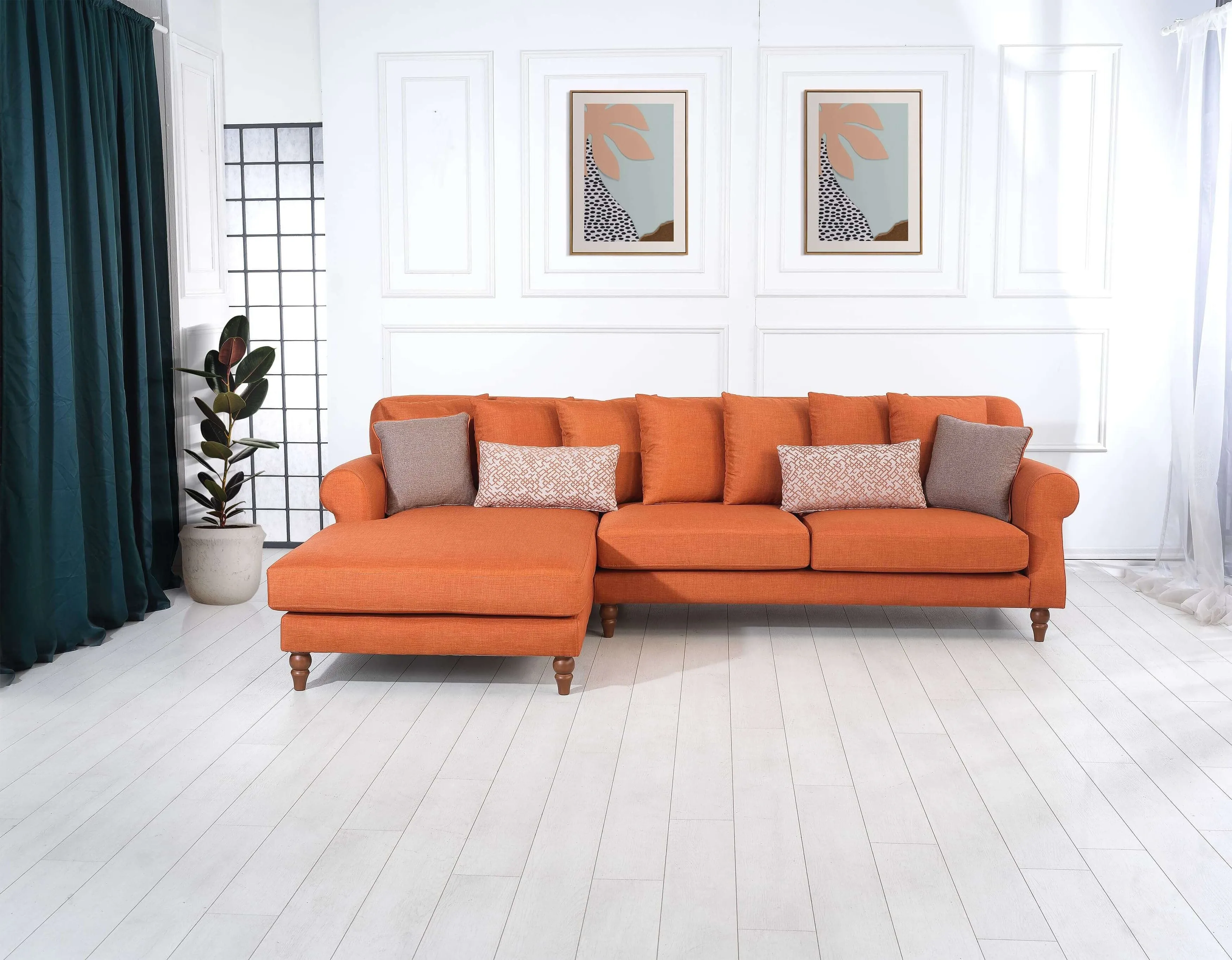 Rubeza Paula Chaise/2 Seater - Goldfish Orange