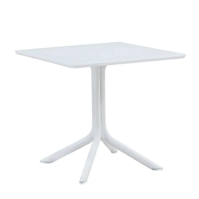 Elegant Santacruz White Cafe Table - Stylish Modern Design for Indoor & Outdoor Use
