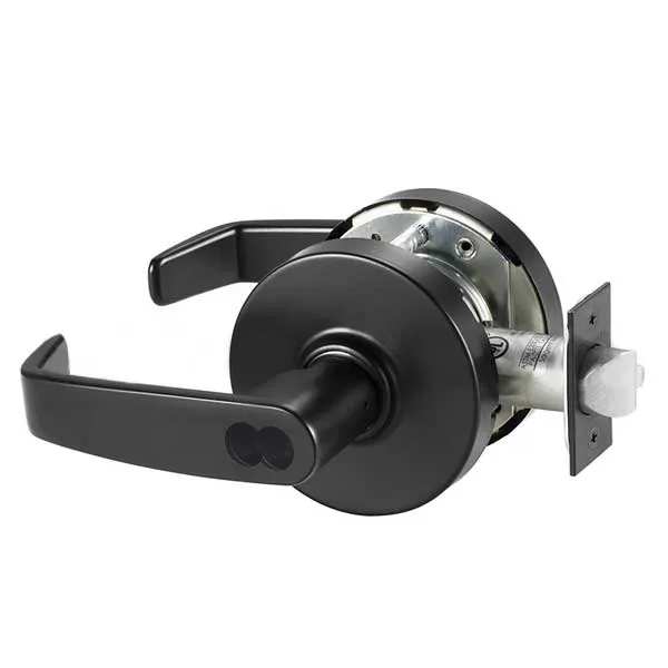 Sargent - 10G04 - Mechanical Cylindrical Lock - L Rose / L Lever - Storeroom - SFIC - BSP - Black Suede Powder Coat - Grade 1