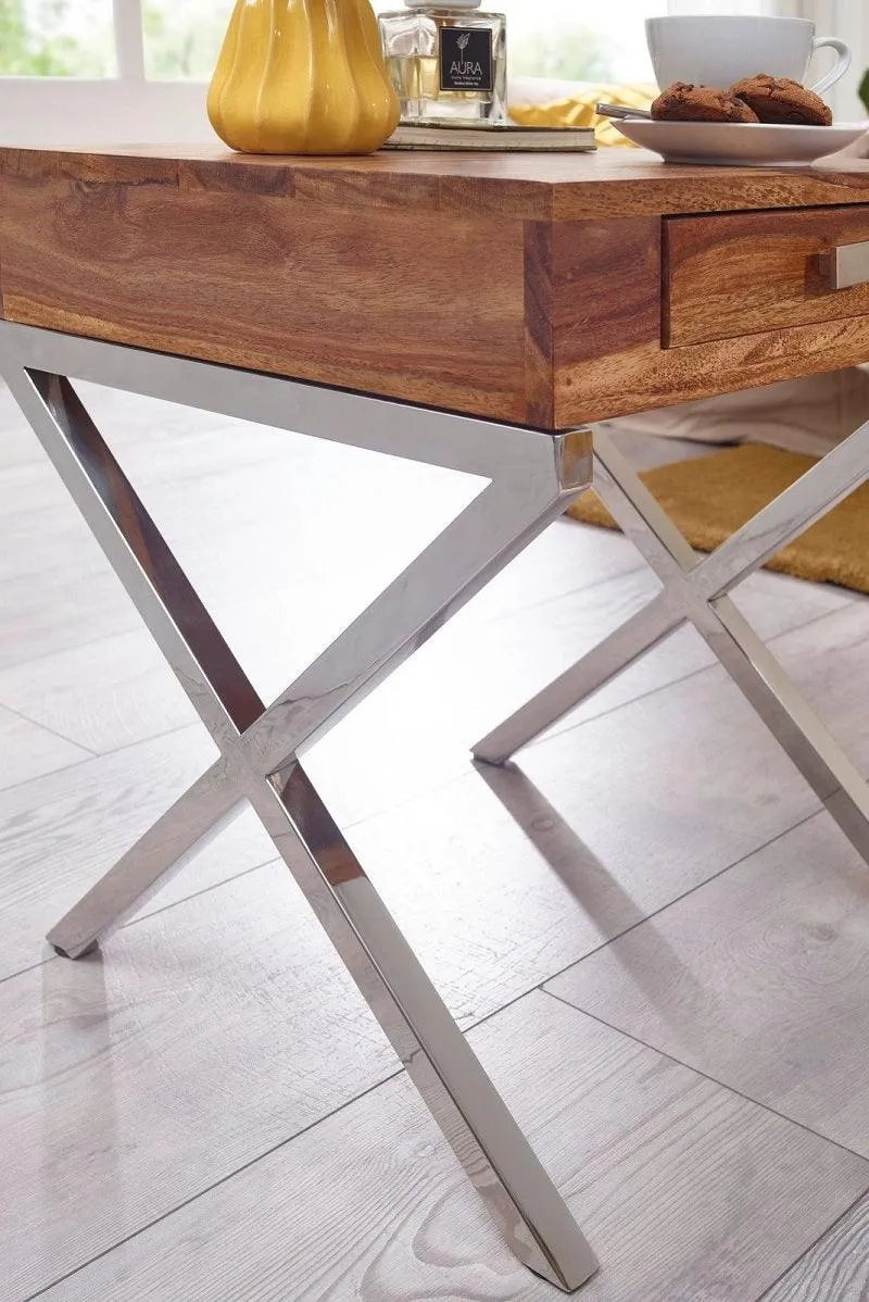 Solid Wood Beside Table for Living Room In Natural Finish