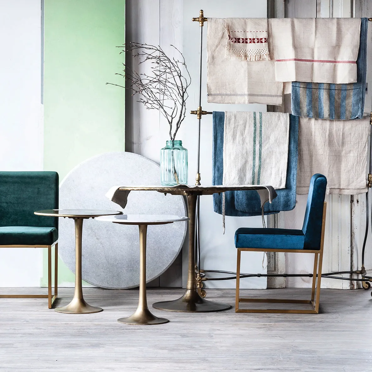 Tulip Side Table with Marble