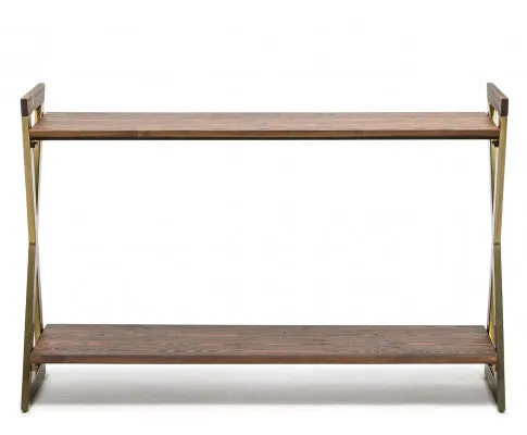 Wooden Entryway Hallway Console Table with Shelves